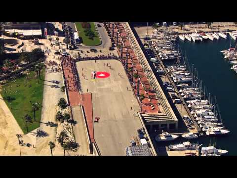 Ferrari débarque par hélicoptère à Barcelone