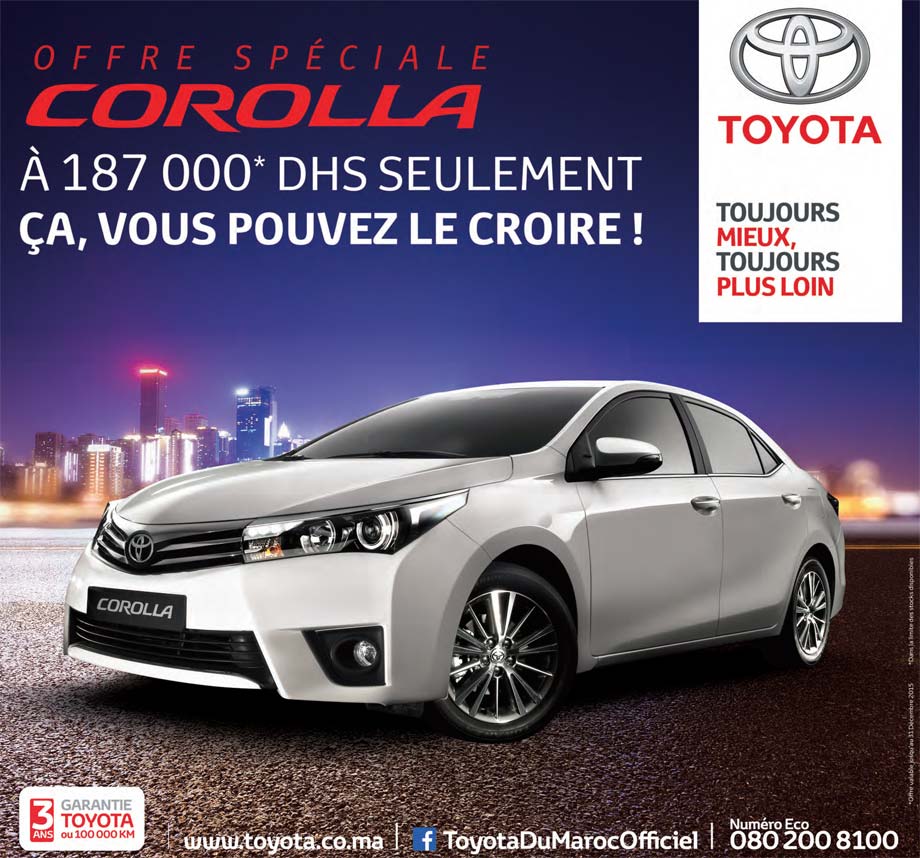 Toyota Toyota neuve en promotion au Maroc