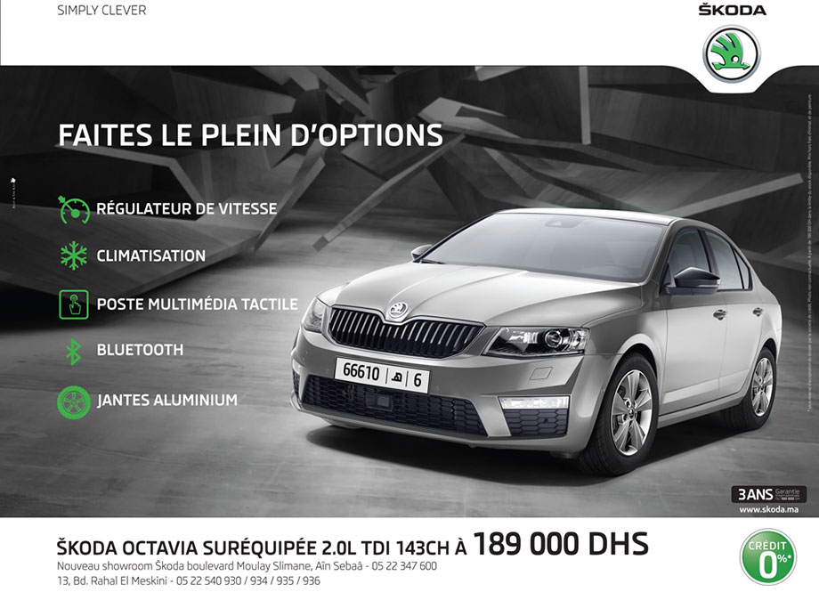 Skoda Octavia neuve en promotion au Maroc - wandaloo.com