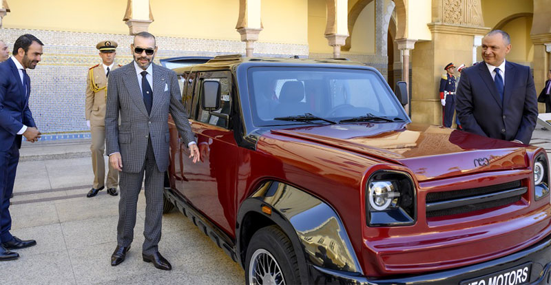 Actu. nationale - La première voiture 100% marocaine « NEO » présentée à SM le Roi Mohammed VI