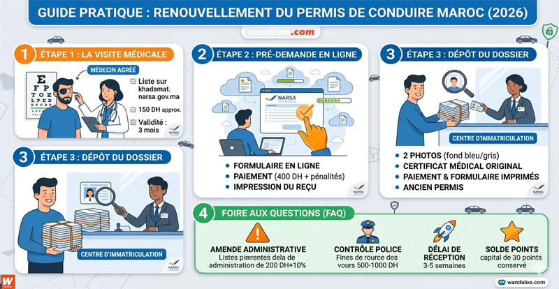 Inédit - Comment renouveler votre Permis de conduire au Maroc en 2026 ?