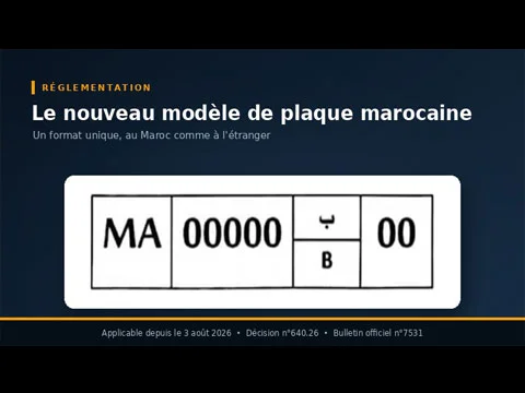 Nouvelles plaques d'immatriculation : un format unique pour rouler au Maroc et à l'étranger